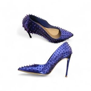 Steve Madden Metallic Purple Studded Heels